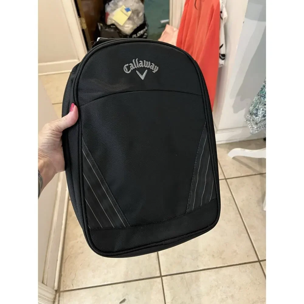 Callaway Black Shoe Bag Embroidered Bright House 15 X 12